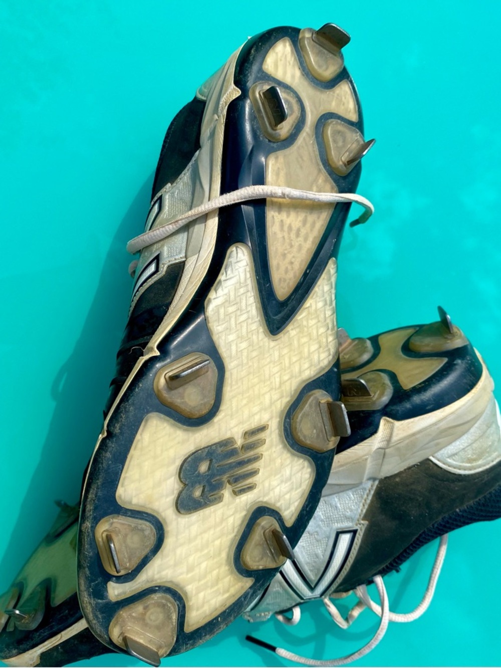 New Balance Baseball Cleats in black and gray - Picture 5 of 5